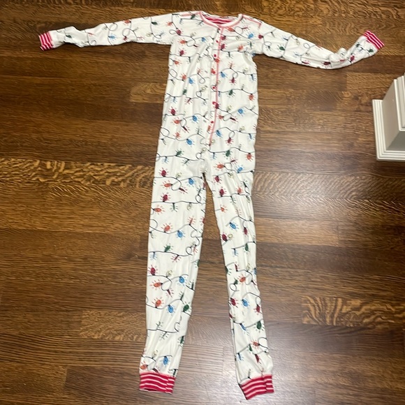 Hatley size 10 kids (unisex)  holiday onesie pajama. - Picture 1 of 7